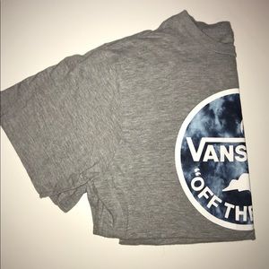 GREY & BLUE VANS Off the Wall T shirt